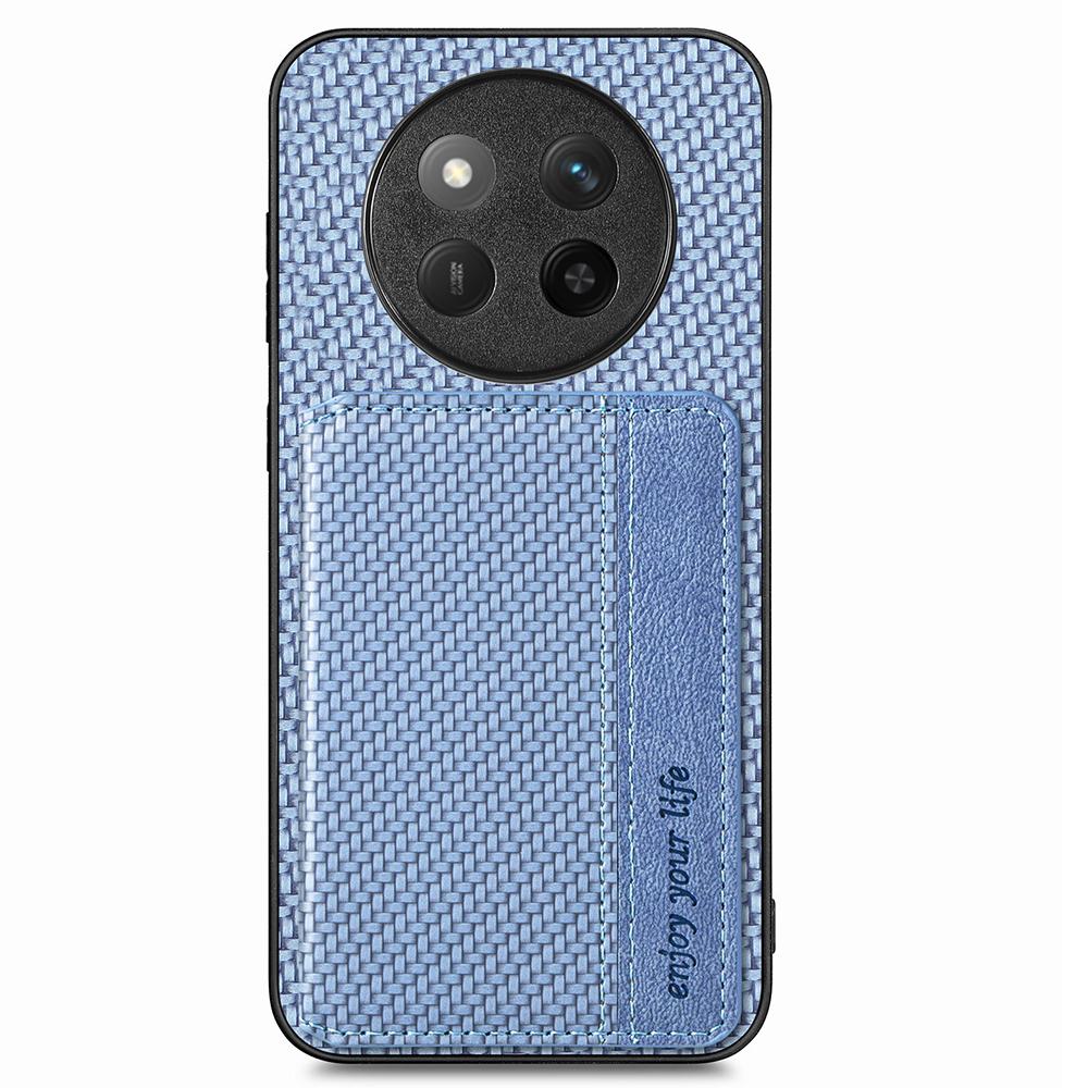 

For Honor X60 Pro 5G/Magic7 Lite 5G/X9c 5G Case RFID Blocking Card Holder Leather+PC+TPU Phone Cover Blue