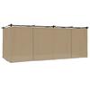 Vidaxl Garden Gazebo With Curtains, Taupe Color, 6X3 M, Steel