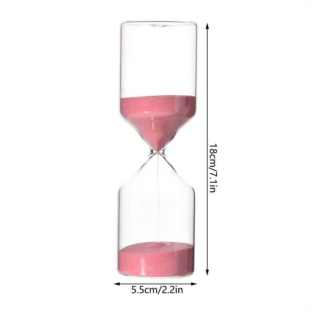 Zylinderform 30 Minuten Sanduhr Sandtimer Glas Heimschmuck GeburtstagsgeschenkPink