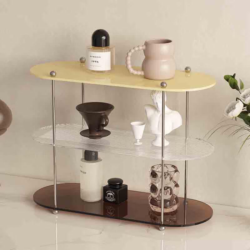 Wavy Acrylic 3-Tier Cup Holder Storage Rack