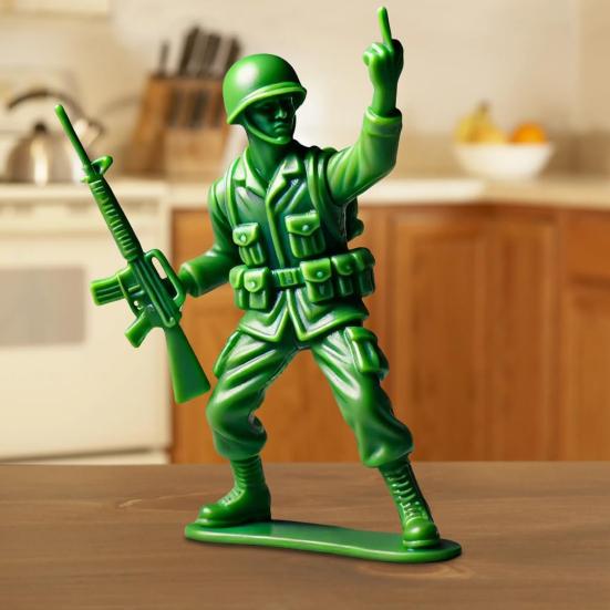 Green Armyman Figurine Middle Finger Soldier Miniature Military Toy Blue Navy Man Figures for Home Office Desktop Decor Military Themed Party Favors
