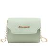 Women's bag new fashionable simple solid color chain shoulder small square bag small fresh messenger bag