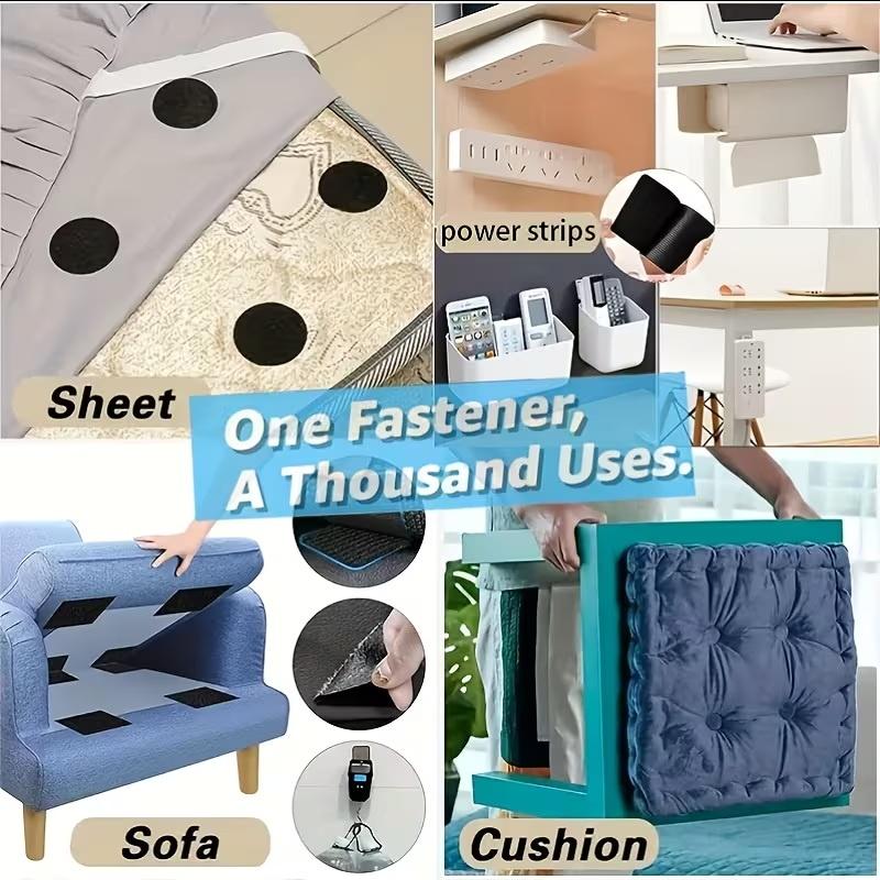 30Pcs Tape Super Strong Adhesive Strap Scratch Sticker Strip Attaches Cable Organizer Diy Carpet Fasteners Auto