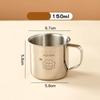 304 Stainless Steel Tea Milk Cup with Handle Children's Cup New Baby Milk Cup