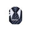DiBanGu Tie Stripe Handkerchief Cufflinks Pin Set Wedding Business Entrance Ceremony Graduation Year-End Party