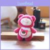 Cute Strawberry Backpack With Bear Plush Keychain For Kids And Teens