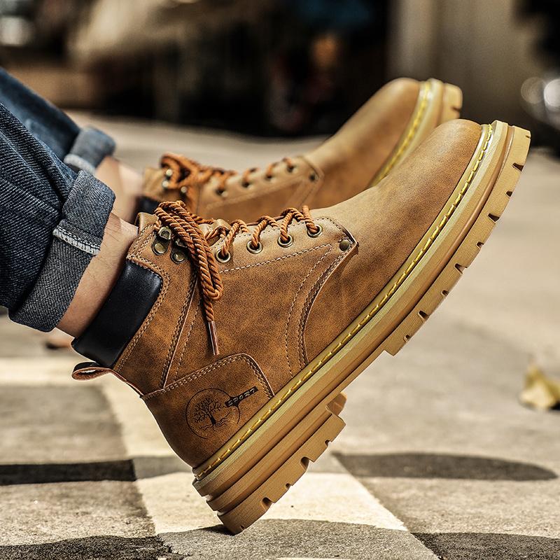 Autumn Winter Men Boots Waterproof Outdoor Ankle Boots For Men Tooling Boots