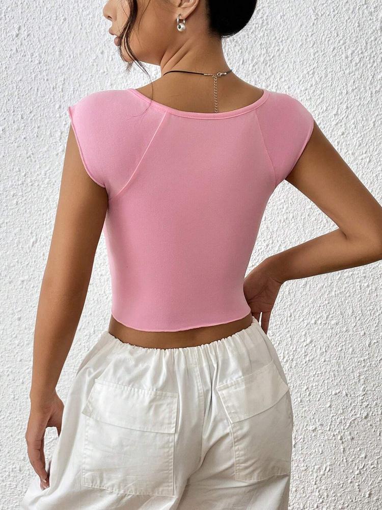 Solid Ruched Split Hem Sleeveless Crop Tee Top Women Summer Fashion Design Slim Tank Top Shirt Casual Streetwear Y2K Clothes