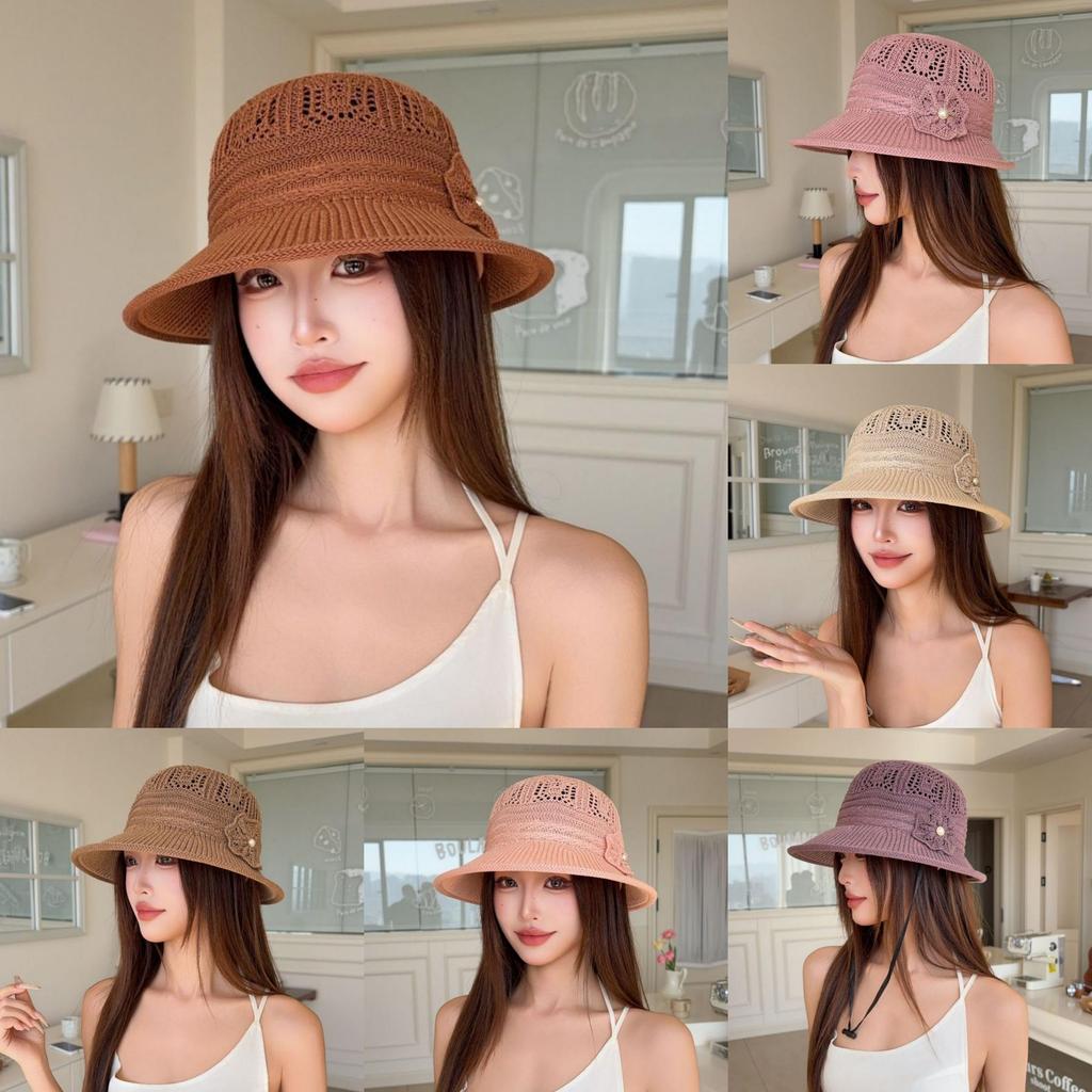 Summer Sun Hat For Women With Breathable Polyester And Hollow Pattern Perfect For Outdoor Travel
