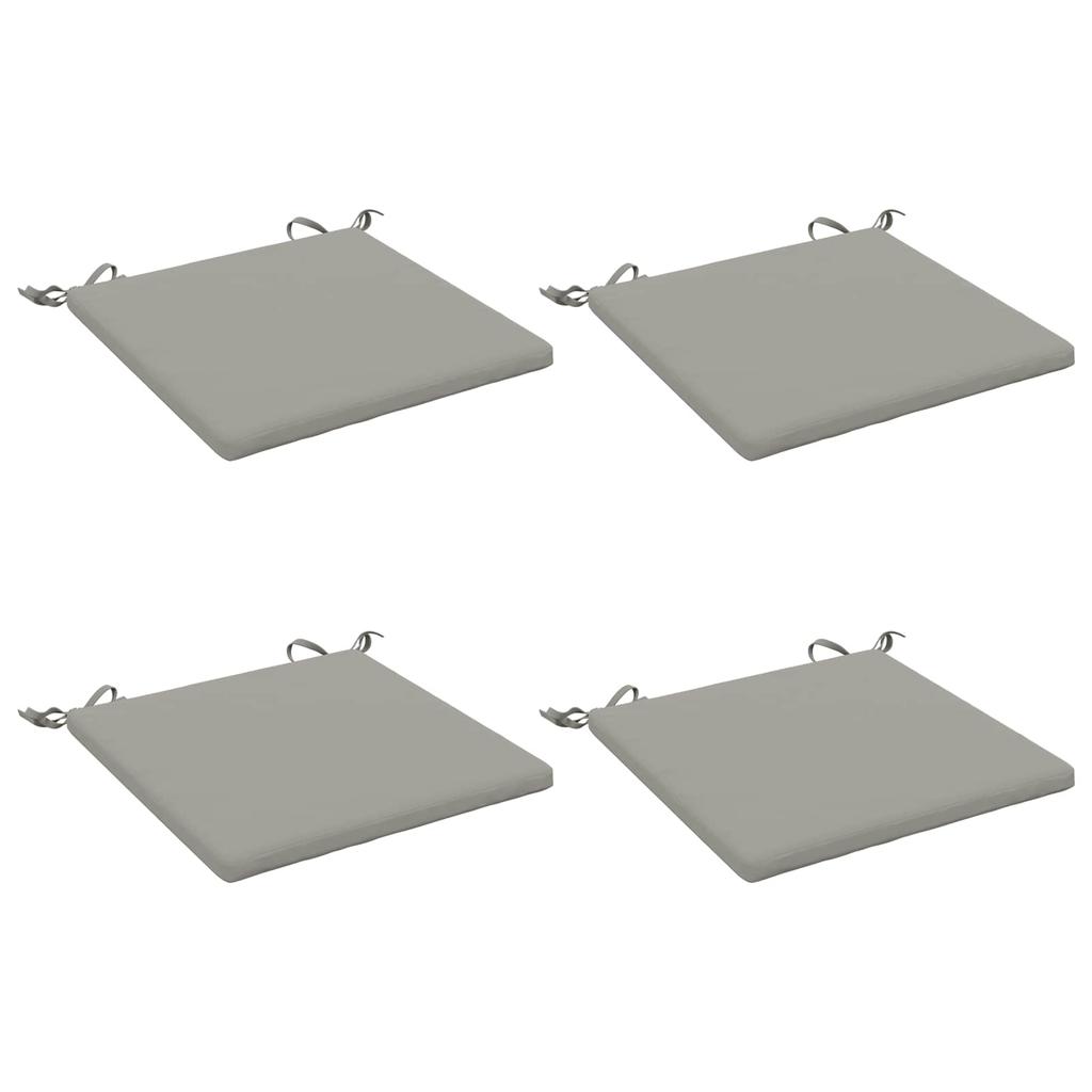 4 Piece Seat Cushion Set SOEST 4 Pcs. 100percent Polyester Grey