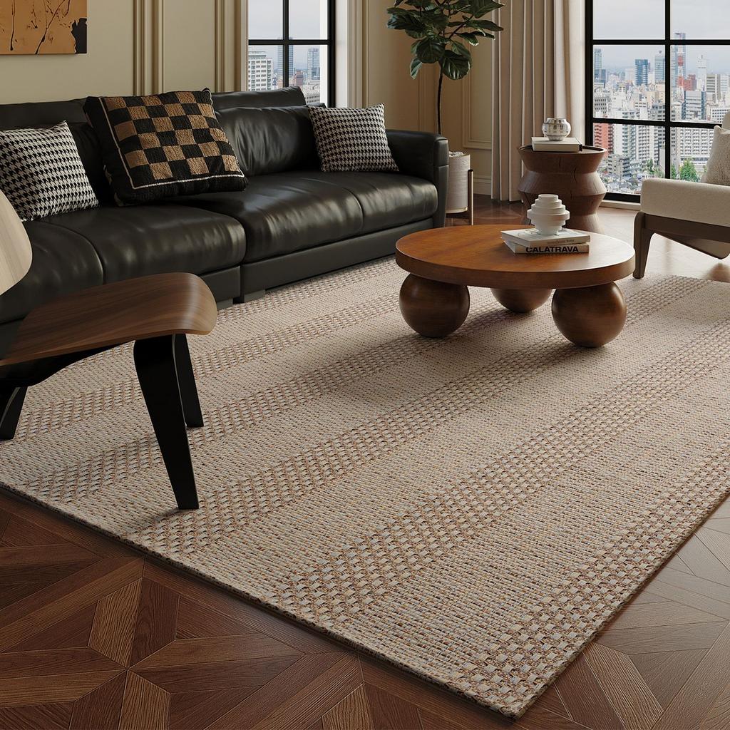 Premium Living Room Carpet Simple Household Bedroom Coffee Table Bedside Blanket Solid Color Simple Woven Blanket
