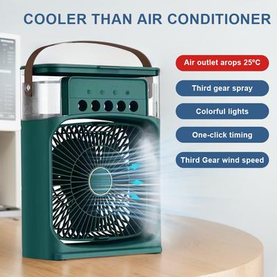 3 In 1 Ventilator Airconditioner Huishoudelijke Kleine Luchtkoeler LED Nachtlampje Draagbare Luchtbevochtiger Lucht Regelventilator Kantoor Thuisventilator Nieuw