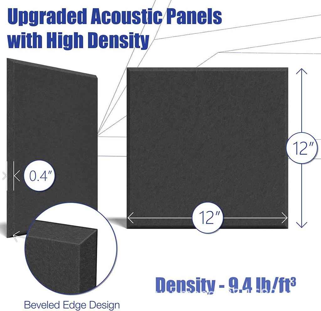 Special Offer: 12-Piece Polyester Fiber Sound Panels for Home and Office Acoustic Treatment