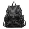 Schoolbag Korean contrasting color schoolbag functional style retro striped backpack new versatile large-capacity student class leisure bag