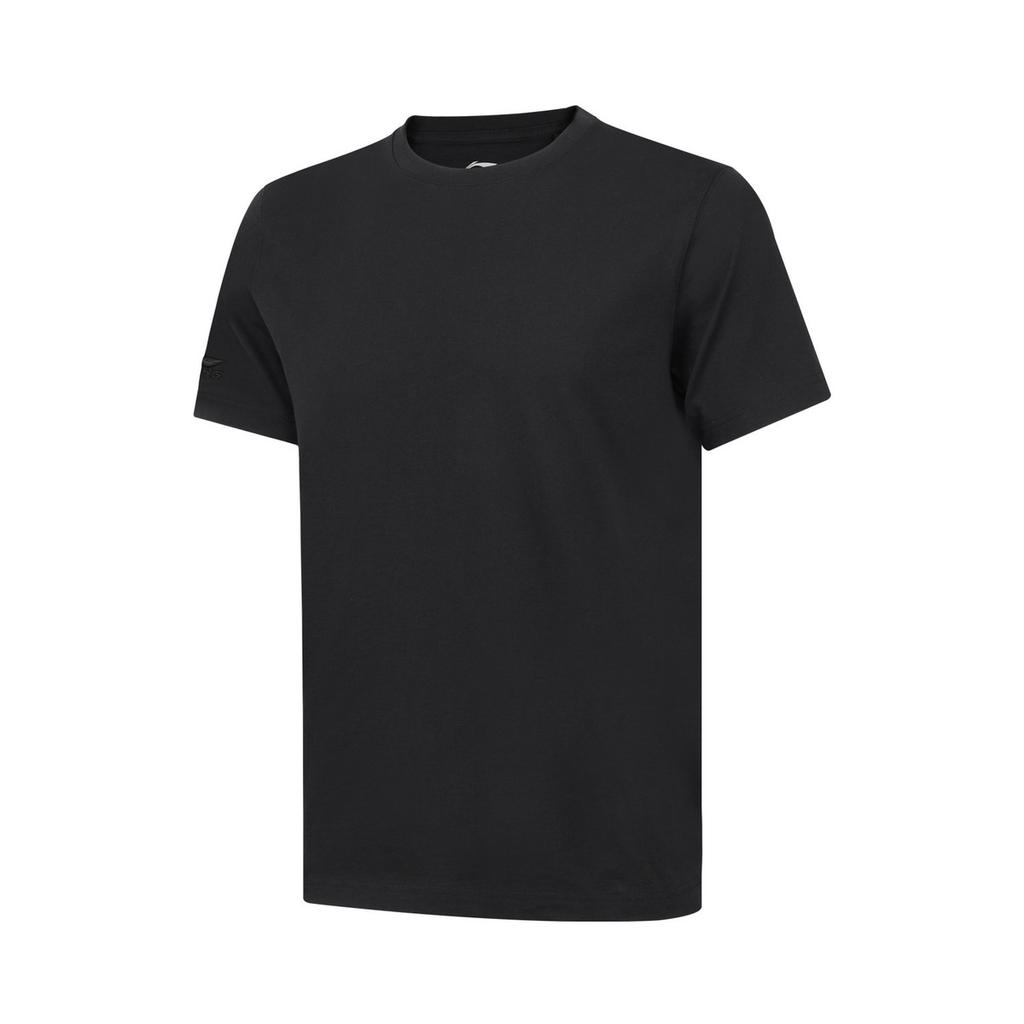 Li-Ning Fashionable Casual Versatile Short Sleeve Breathable Comfortable T-Shirt Men Tops Black AHSW387-2