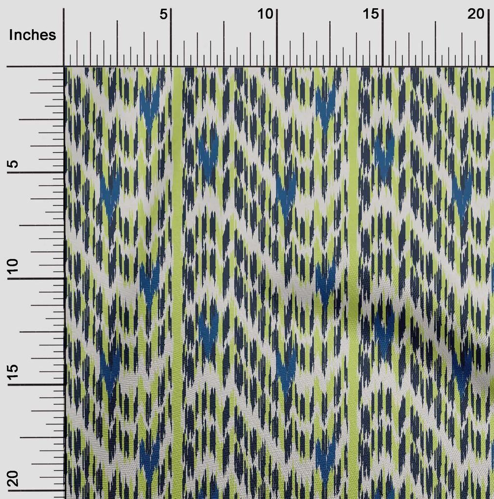 oneOone Cotton Flex Fabric Stripe & Chevron Ikat Fabric Prints By Yard 40 Inch