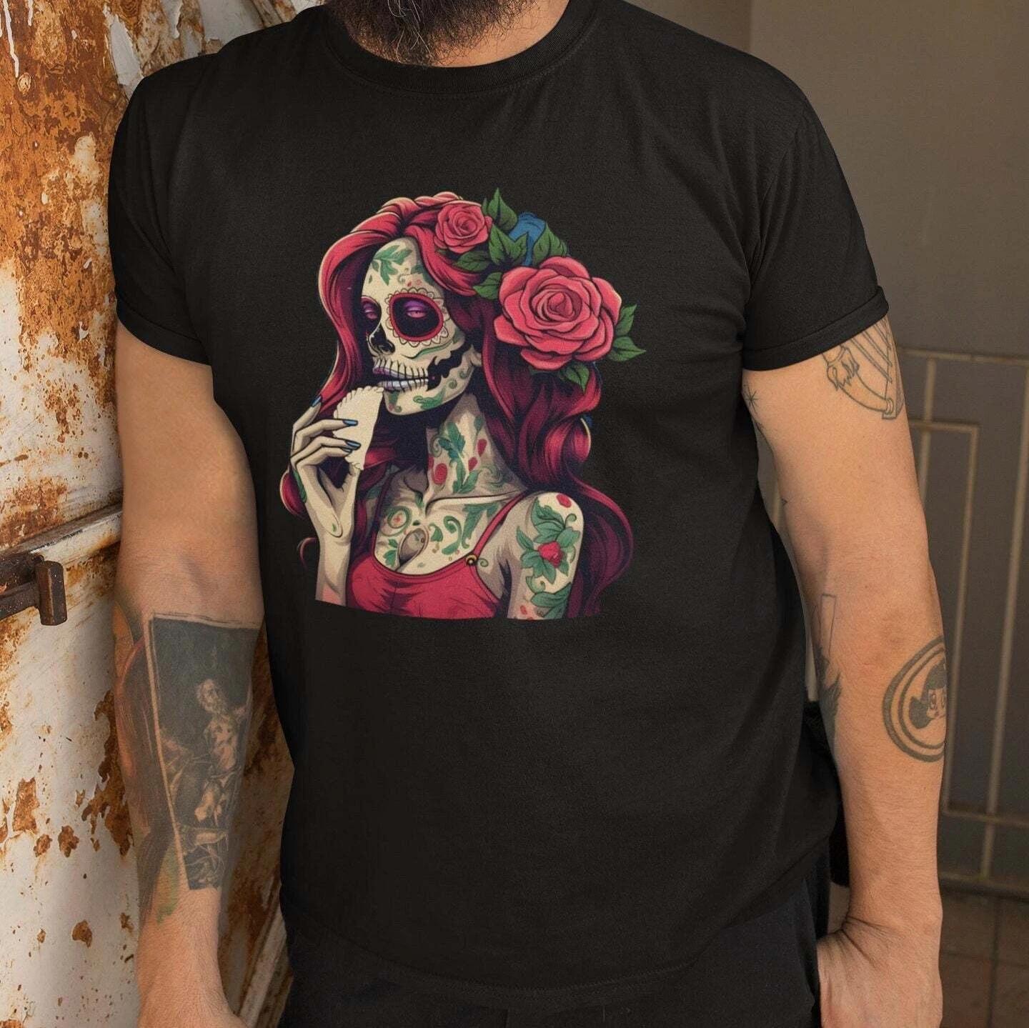 Sugar Skull Empanada Shirt, Day of the Dead M