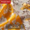 Shanghai Story Jinse 100% Mulberry Silk Square Scarf