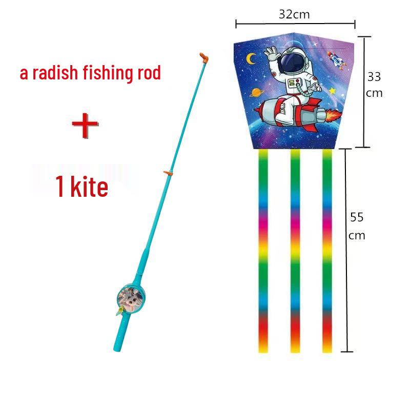 Weifang Traditional Handmade Fishing Rod Kite: Easy-to-Fly Outdoor Parent-Child Fun Kite for Adults & Children