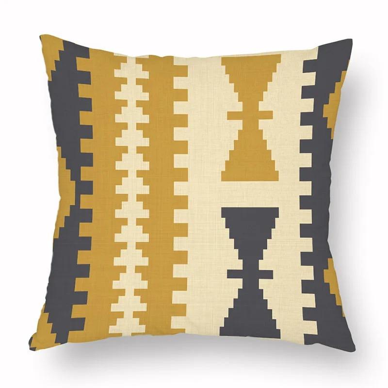 Office Living Room Home Pillowcase Geometric Exotic Ethnic Style Pattern Pillowcase Car Ornaments