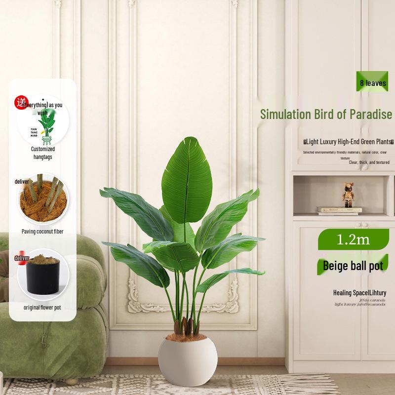 Luxurious Indoor Bionic Bird of Paradise Faux Plant