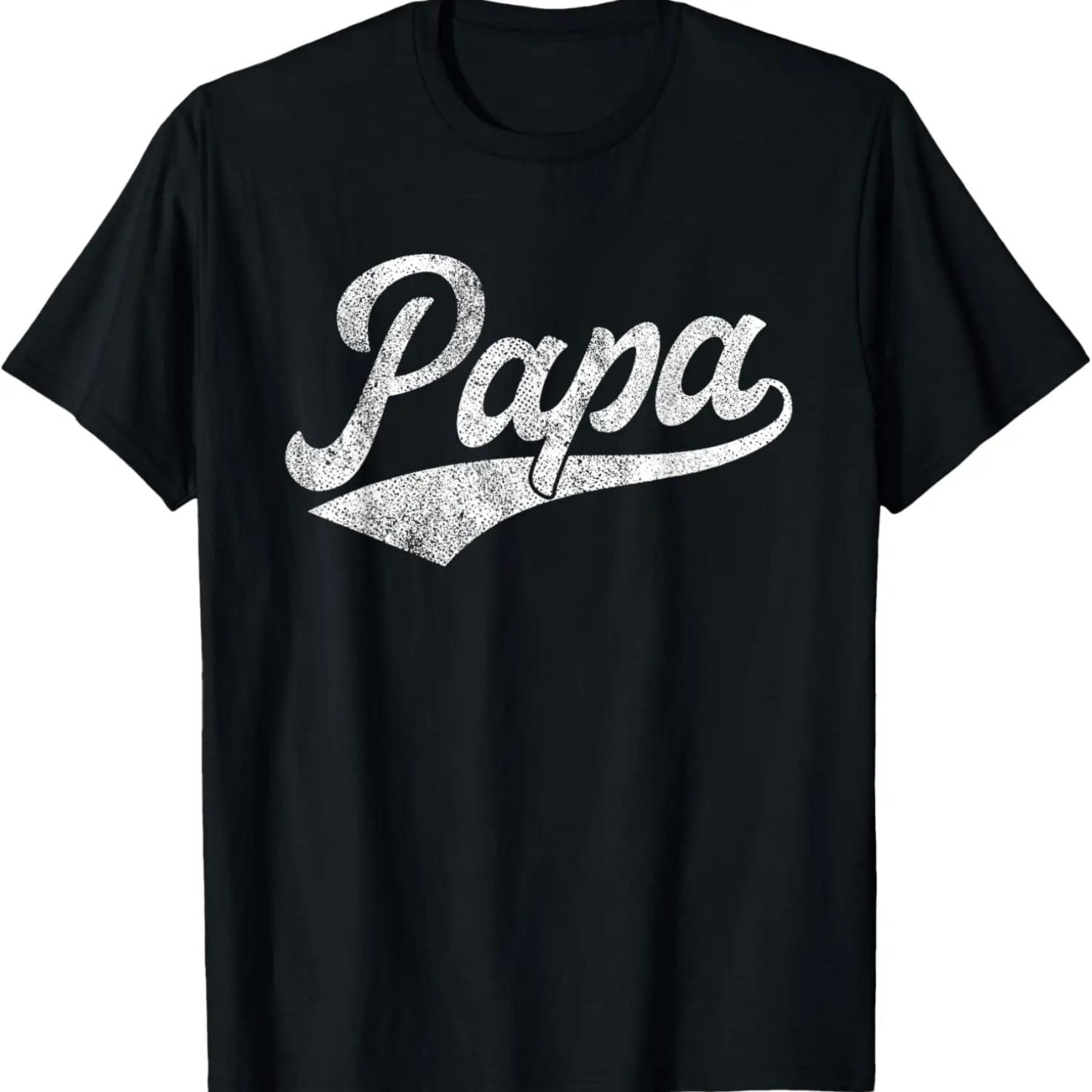 Papa Funny Grandpa Grandad Father s Day Gift Baseball Style T-Shirt S чёрный