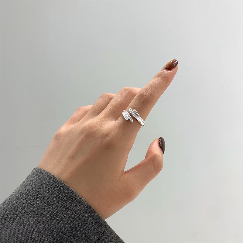 S925 Sterling Silver Open Ring for Women - Stylish, Versatile, High-End Feel, Ideal for Index Finger, Japanese & Korean Inspiration.