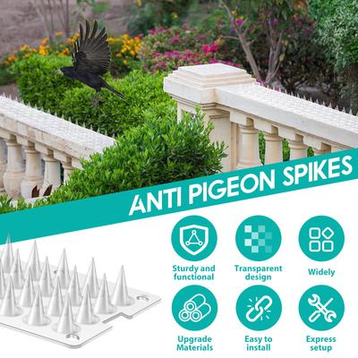 24 ks bodců proti holubům Průhledný plastový odpuzovač ptáků Odstrašovač Anti Bird Holub Veverka Kočka Repelent pro plot Střecha