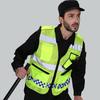 Gilet di sicurezza riflettente estivo multifunzionale traspirante a rete multip tasche per traffico traspirante per ferrovia e sport da corsa