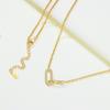 Orstarry   Copper Exquisite Versatile Double Ring Necklace Pendant Necklace For Women Birthday Gifts  Fine Jewelry