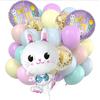 Easter Balloon Decorations Kit  Bunny & Egg Cartoon Design, Party & Home Easter Decorations Set