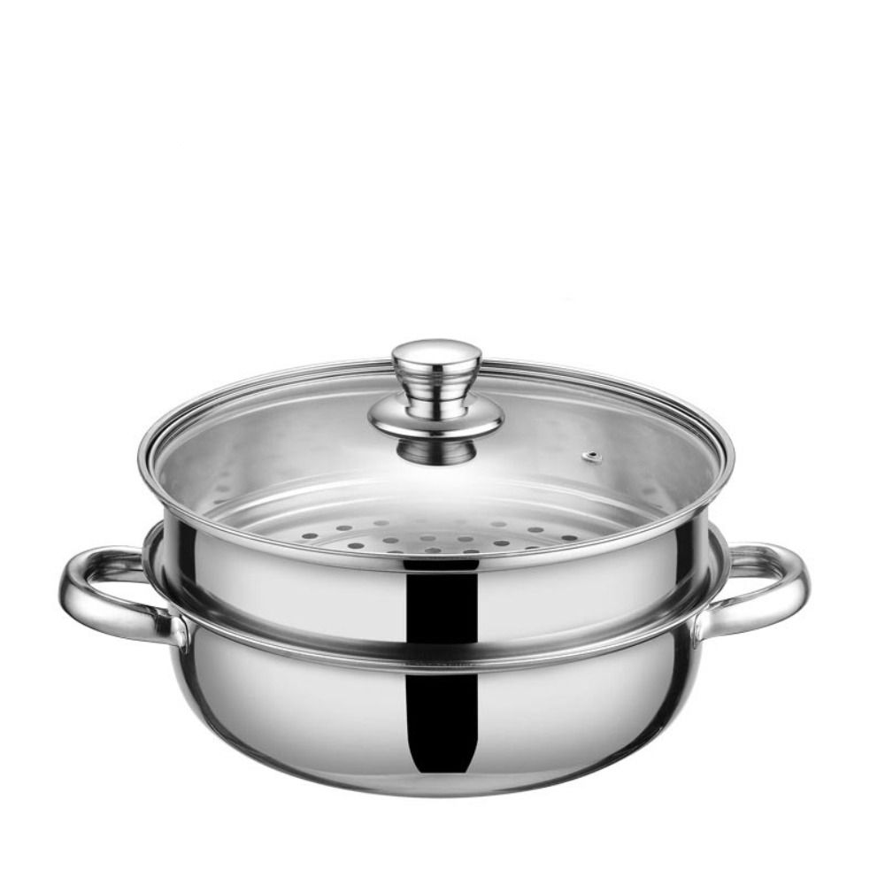 Thickened Steamer Pot Stainless Steel Cooking Pot Durable Noodles Pot  Kitchen Cookware