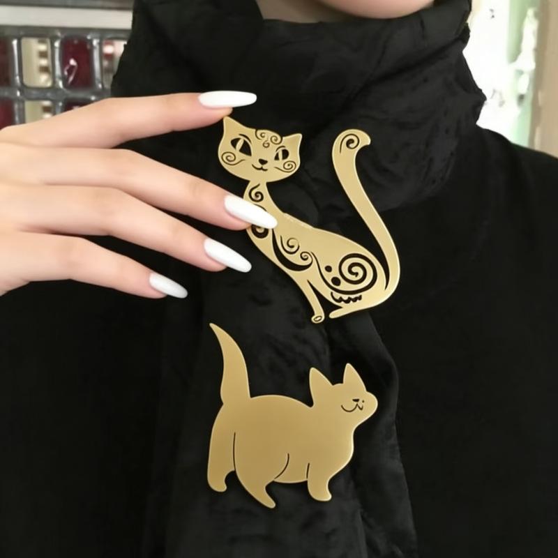 Fashion Punk Style Cat Fish Fox Badge Men'S Suit Collar Pin Animals Brooch Suit Wedding Jewelry Gift