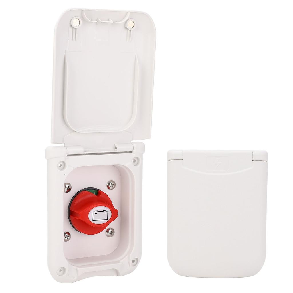 RV Power Outlet Box 200A Single Circuit 2 M10 Terminal Power Outlet Panel with Disconnect Switch and Water Resistant