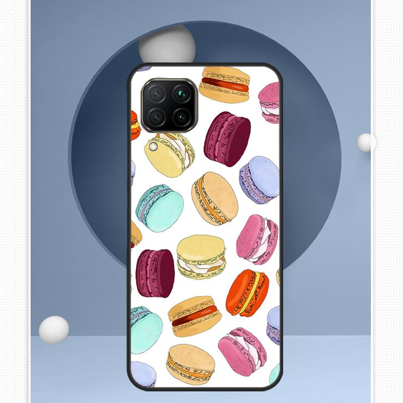 Macarons Cake Dessert Cute For Huawei Nova 12i 12s 11i 8i Y91 Y60 Y70 Y72 Y90 Y61 9 10 SE P20 P40 Lite P30 P60 Pro Case
