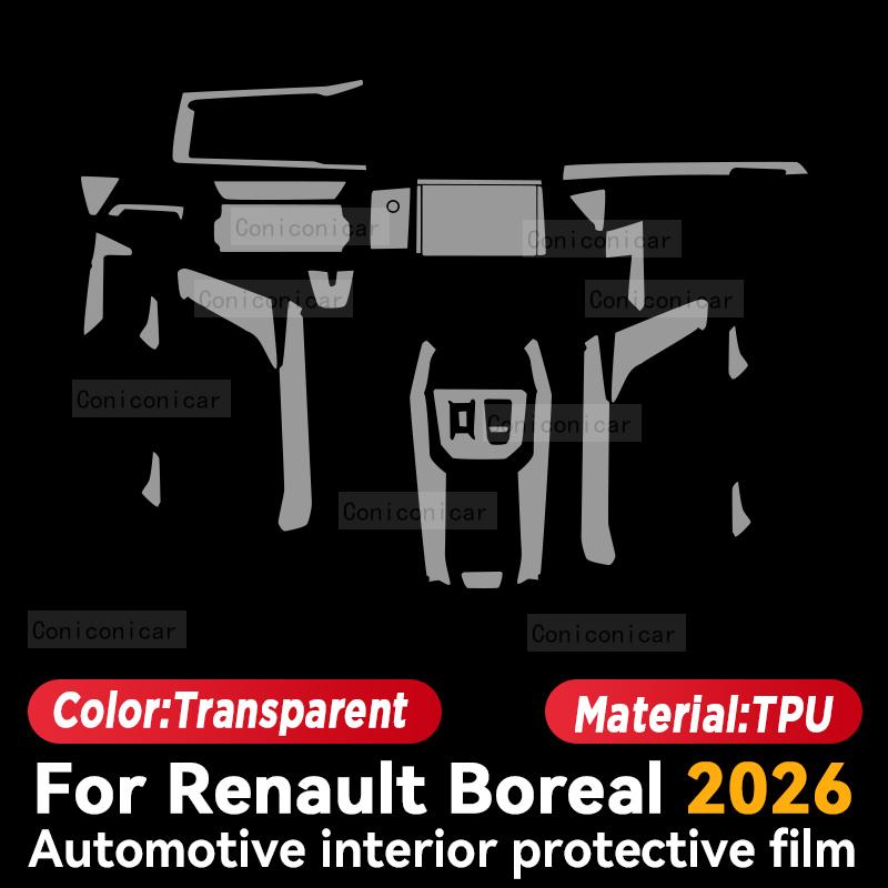 For RENAULT Boreal 2026 Car Interior Center Console Screen Protective Film Anti-scratch Repair Sticker Accessories