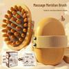 Sandalwood Air-Cushion Meridian Massage Brush for Abdominal and Liver Stimulation