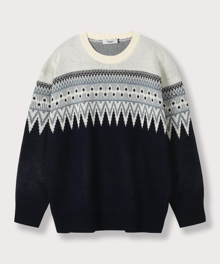 POLYGRAM Nordic Fair Isle Oversized Round Knit - 3 Colors