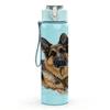 1PC German Shepherd Dog Portrait Print 750ml Color Plastic Sports Water Bottle Leakproof Flip Straw Lid Suitable for Sports Office Home Use