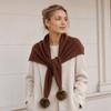 Pure Color Triangle Scarf Soft Fabric Neck Scarves Elegant Winter Scarf  Women
