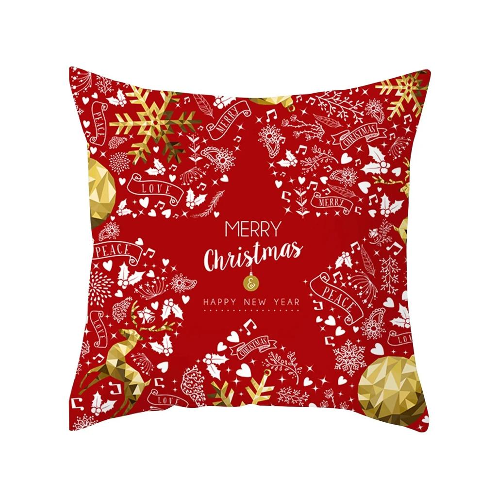 Christmas Themed Pillowcases Car Accessories Office Santa Claus Guest Sofa Home Pillowcases