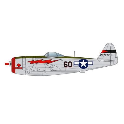 PLATZ 1/144 Great War Machines Series WWII US P-47D Thunderbolt Bubbletop 2-Kit Model PDR-3 Molded Color