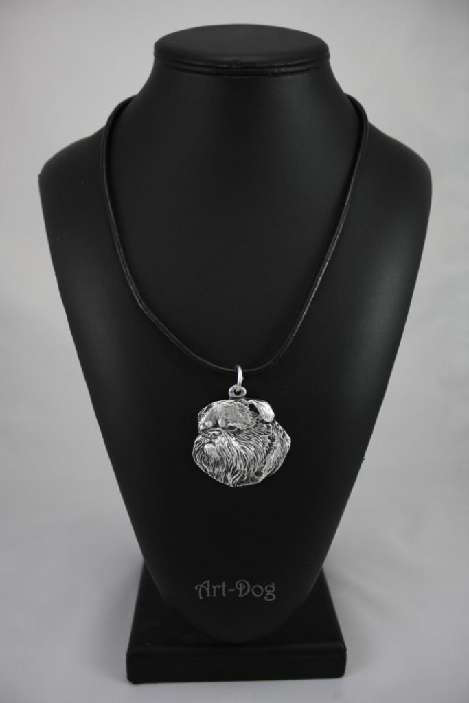 Griffon Bruxellois, Brussels Griffon I - Dog Necklace In Gift Box, Silver-plated Locket for Dog Fan, Striking Pendant by Art-Dog Brand