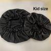 Reversible Double Layered Hair Bonnets for Adults and Kids Mommy and Me Satin Silk Bonnets
