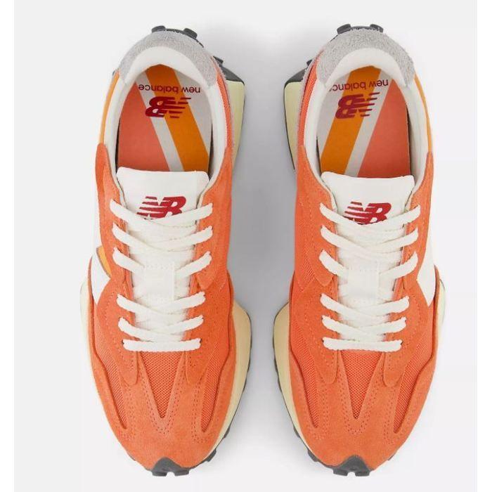 Basket New Balance U327 - Mixte - Orange - Lacets - Plat 40