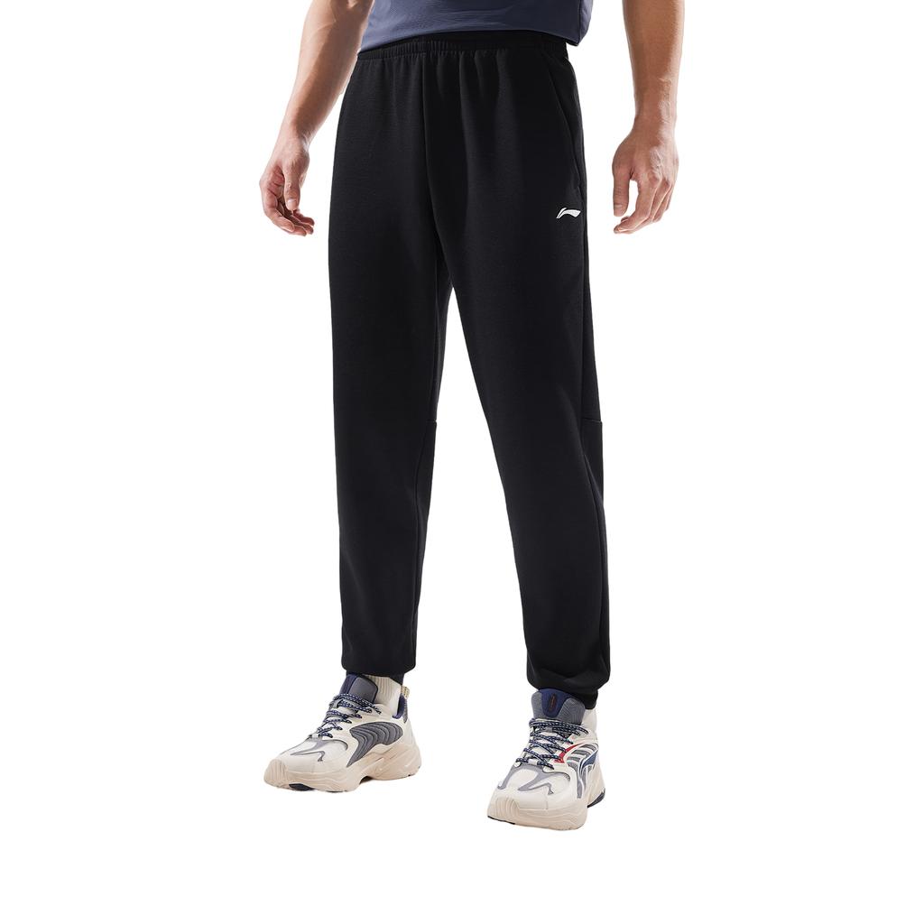 Li-Ning Fleece Lined Warm Sports Casual Stitched Sweatpants Men Bottoms AKYV109-1