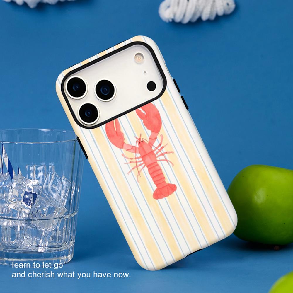 

Lobsters Vintage striped design Phone Case Film shell For iPhone 17 16e 16 15 14 13 12 Pro Max Plus XS iPhone 14