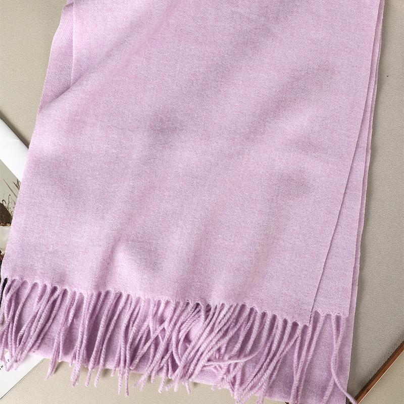 Kaffee Schal für Damen Lange Warme Kaschmirschals Winter Hijab Einfarbig Damen Stola Wickel Weiblich Pashmina Bandana Kopftücher