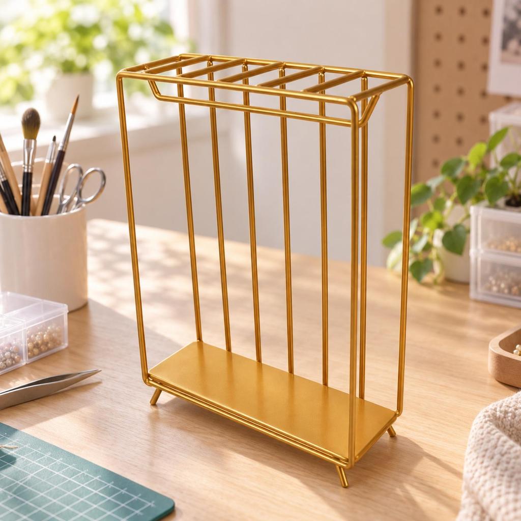 Miniature Painted Metal Wardrobe Rack Open Frame Dollhouse Garment Freestanding