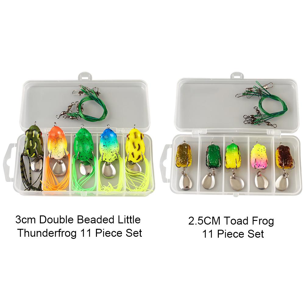 5 Stück Frosch Weiche Angelköder mit Doppelhaken Künstlicher Froschköder Frosch Löffel Angelköder für Salzwasser Süßwasser